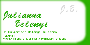 julianna belenyi business card